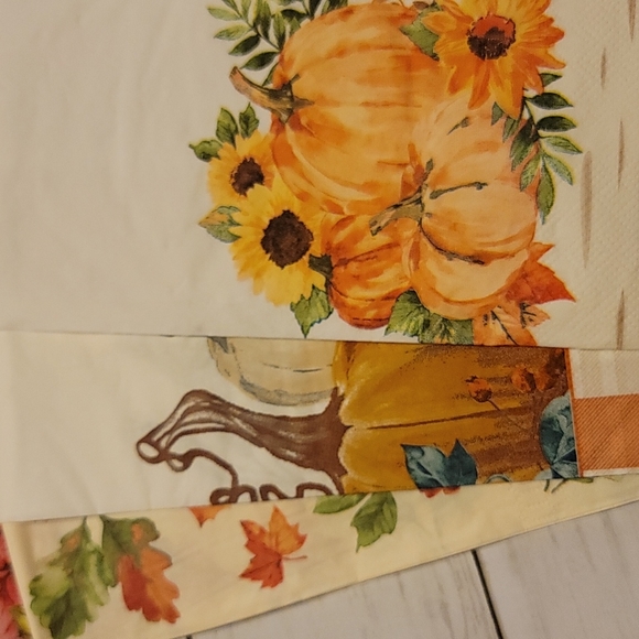 NWOT Fall/Autumn/Harvest Themed Napkins - Picture 5 of 9